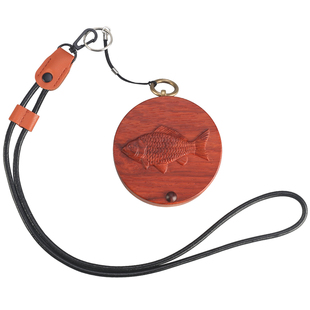 蚯蚓盒挂脖一体实木质磁吸便携式传统钓收纳盒透气圆形红虫饵盒子