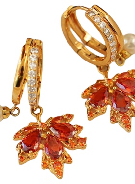 「秋日落叶」秋冬枫叶项链简约气质配饰独特小众颈链女百搭锁骨链