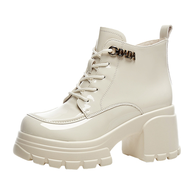 达芙妮8cm厚底马丁靴女