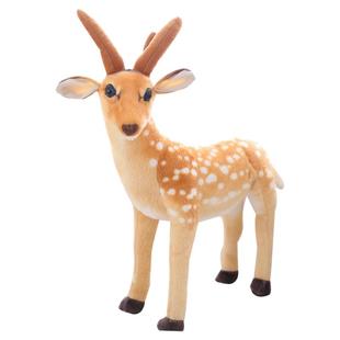 一鹿平安公仔摆件仿真梅花鹿毛绒玩具玩偶大号动物儿童布娃娃礼物