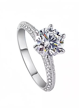 莫桑戒指1克拉半壁江山钻T家