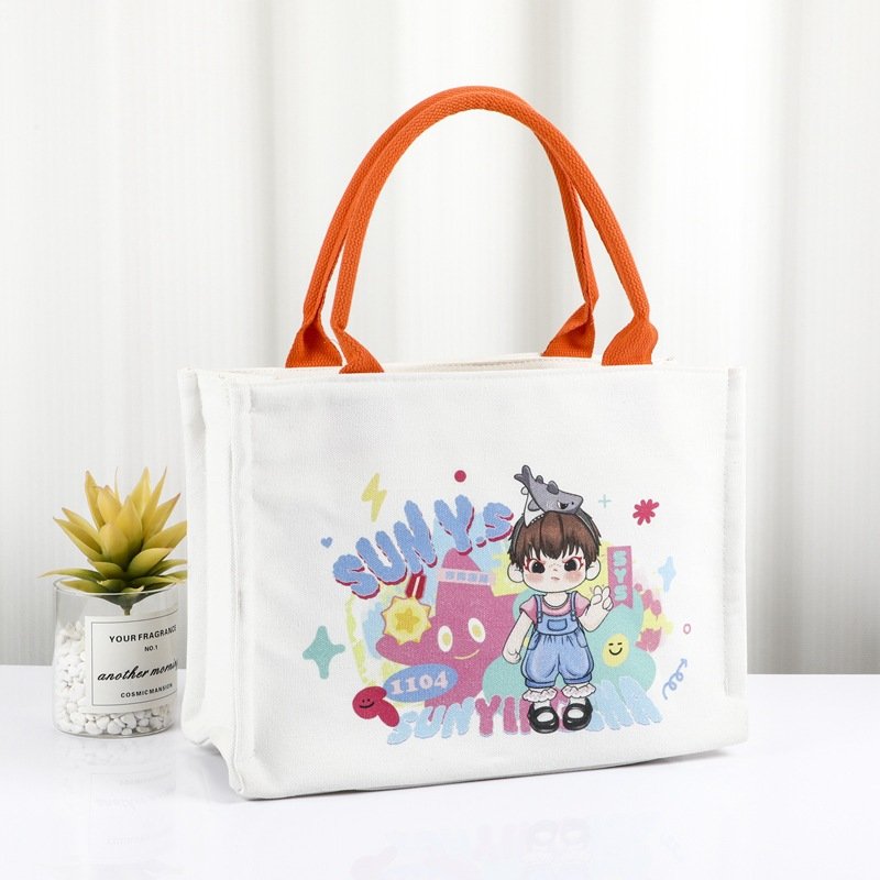 手提帆布袋定制印logo加厚培训礼品布袋学生空白定做购物袋棉