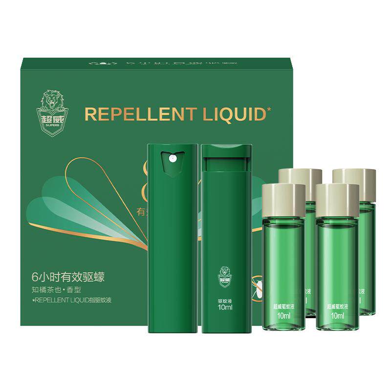 超威室内外驱蚊液10ml*6瓶+2管