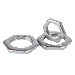 304不锈钢薄螺母铁镀锌原GB808铜扁螺母六角水管专用英制四分管42