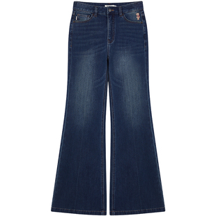 TEENIEWEENIE bearnova26年春季新款女装时髦复古水洗牛仔喇叭裤