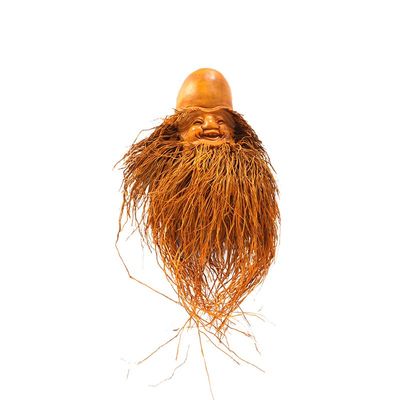 竹根雕老寿星金竹竹雕摆件