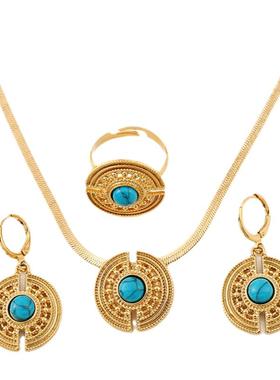 饰品时尚恶之眼项链女轻奢镶锆石邪恶之眼吊坠锁骨链