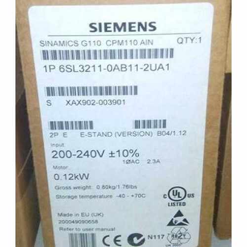 议价6SL3211-0AB11-2UA1西门子G110变频器0.12KW 6SL32110AB112UA