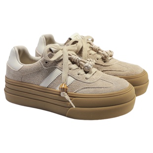 fed增高厚底鞋秋季新款女鞋复古德训鞋休闲板鞋女款S0903-ZCA500