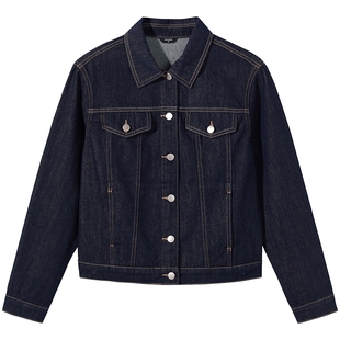 热风女士牛仔夹克外套上衣2026年春季新款经典复古美式牛仔外套