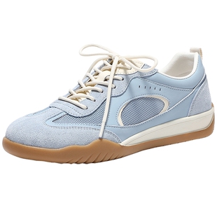 森达月牙德训鞋女26年夏新款蓝色透气网面阿甘鞋运动休闲鞋4NRF2