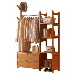 出租房专用衣柜简易组装家用卧室落地衣帽架抽屉挂衣架置物架一体