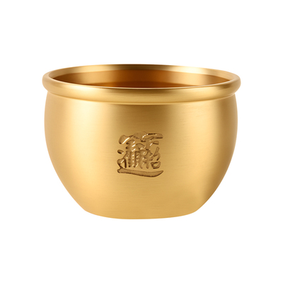 黄铜缸小金元宝聚宝盆一桶金招财