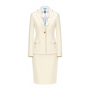 航空空姐制服夏装套装空乘职业装女美容师西装工作服套裙高端