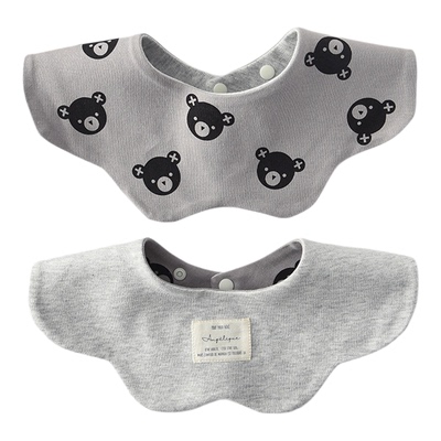 可爱风婴儿围嘴柔软舒适双面纯棉加大高颜值宝宝围兜新生儿口水巾