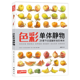 经典全集 色彩单体静物临摹书水粉画入门零基础教程单个范画画册起步联考美院美术高考考试教材 杨建飞主编