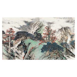 关山月国画九十年代第一春复古书画字画真迹微喷仿古装裱卷轴装饰