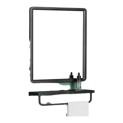 浴室镜子卫生间厕所打孔贴墙方形