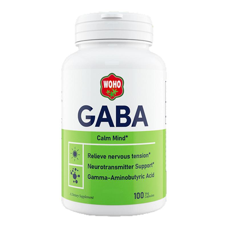 WOHO美國(guó)進(jìn)口gaba氨基丁酸750mg睡眠片非褪黑素助眠改善緊張焦慮