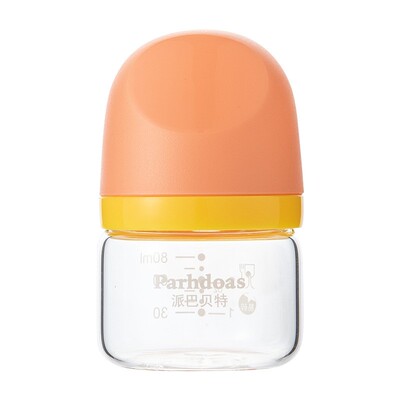 宽口径玻璃新生婴幼儿奶瓶小容量喝水喂奶专用迷你防摔喂养杯80ml