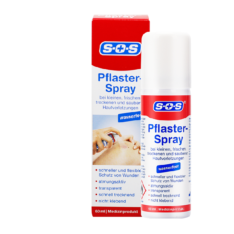 SOS液创德国防水透气伤口愈合凝胶消毒防感染喷雾抑菌60ml/瓶