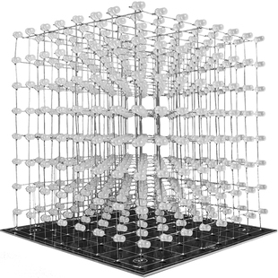 3D8彩色光立方DIY套件 创意电子设计 8X8X8 单片机电子制作散件