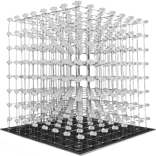 3D8彩色光立方DIY套件 创意电子设计 8X8X8 单片机电子制作散件