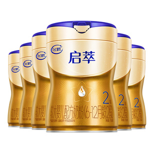 飞鹤启萃2段【顶量SN-2DHA+8种HMOs】婴儿配方奶粉750g*6罐