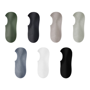 一只鱼袜子浅口防臭吸汗船袜防滑不掉跟夏季男士网眼薄款透气纯棉