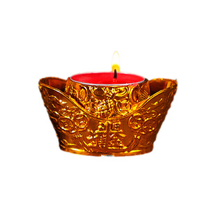 无烟环保酥油灯新年聚宝盆造型超长照明蜡烛燃烧植物油灯具常亮灯