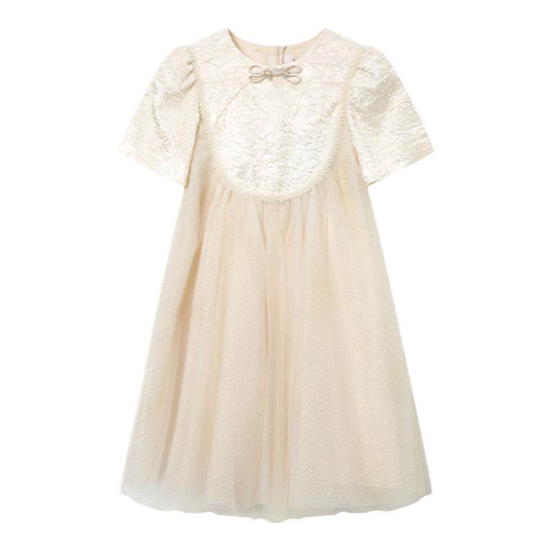 瑞比克女童秋季网纱公主礼服裙