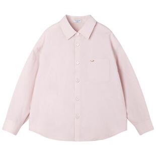 MUCMUKN【秋日樱粉】百搭叠穿衬衫莱赛尔天丝棉韩系女童26秋款