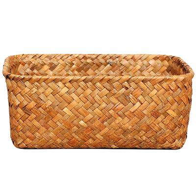 kens桌面迷你海草编整理篮储物筐