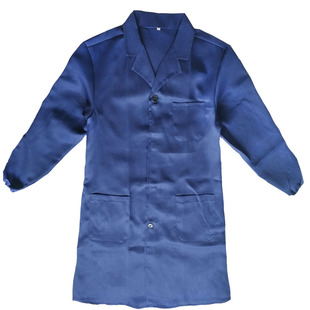 蓝大褂工作服男劳保女白卦长袖定制化验室长款劳动兰大挂长衫