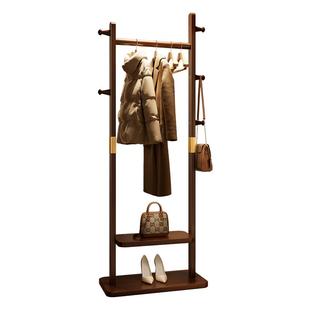 挂衣架卧室落地不占空间实木衣帽架床边晚上放衣服神器挂衣服架子