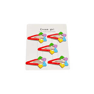 彩色花朵宝宝可爱碎发bb夹头饰儿童彩虹侧边刘海发夹女孩发卡发饰