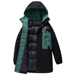 13冬季中长款加厚棉袄14潮流男孩15岁初中学生棉衣16休闲羽绒棉服