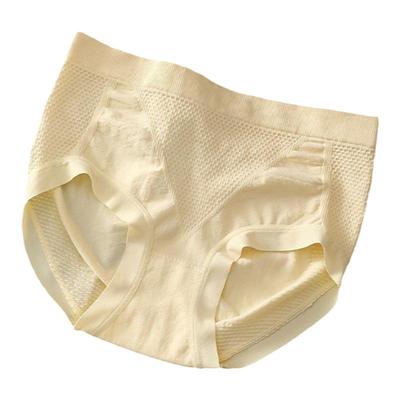 六条藏红花中腰高弹舒适无痕内裤