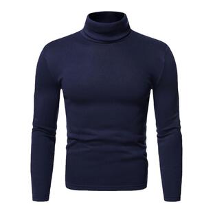 Men Turtleneck Sweater Design Long Sleeve Shirt top