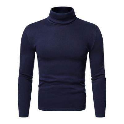 Men Turtleneck Sweater Design Long Sleeve Shirt top