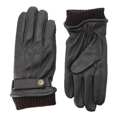 日本直邮Dents 男士亨利羊毛触屏手套 5 号 棕色 9204 兼容智能手