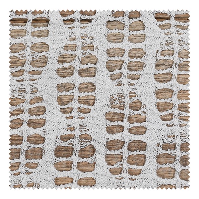 匠心白色蛛网破烂针织网服装面料