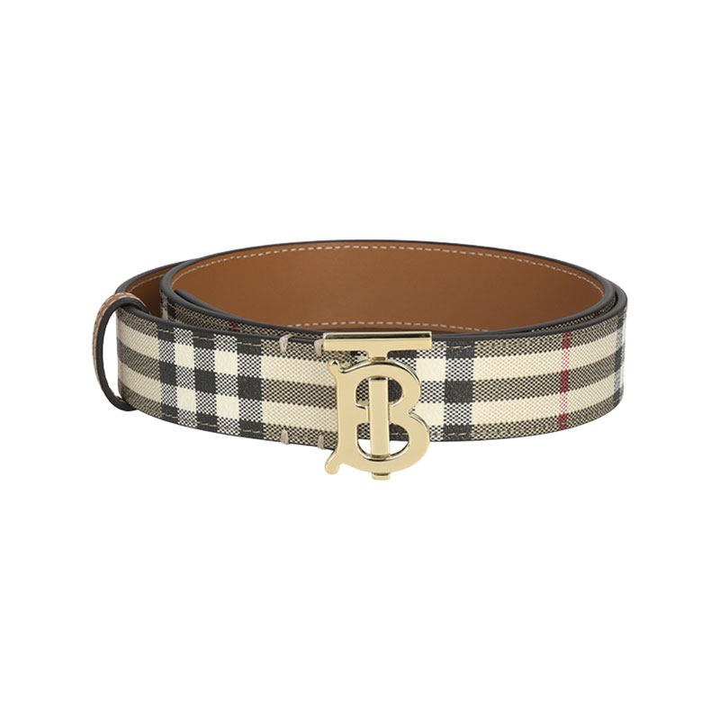 【自营】BURBERRY 女士格纹TB专属标识不可裁剪腰带3cm 8094402