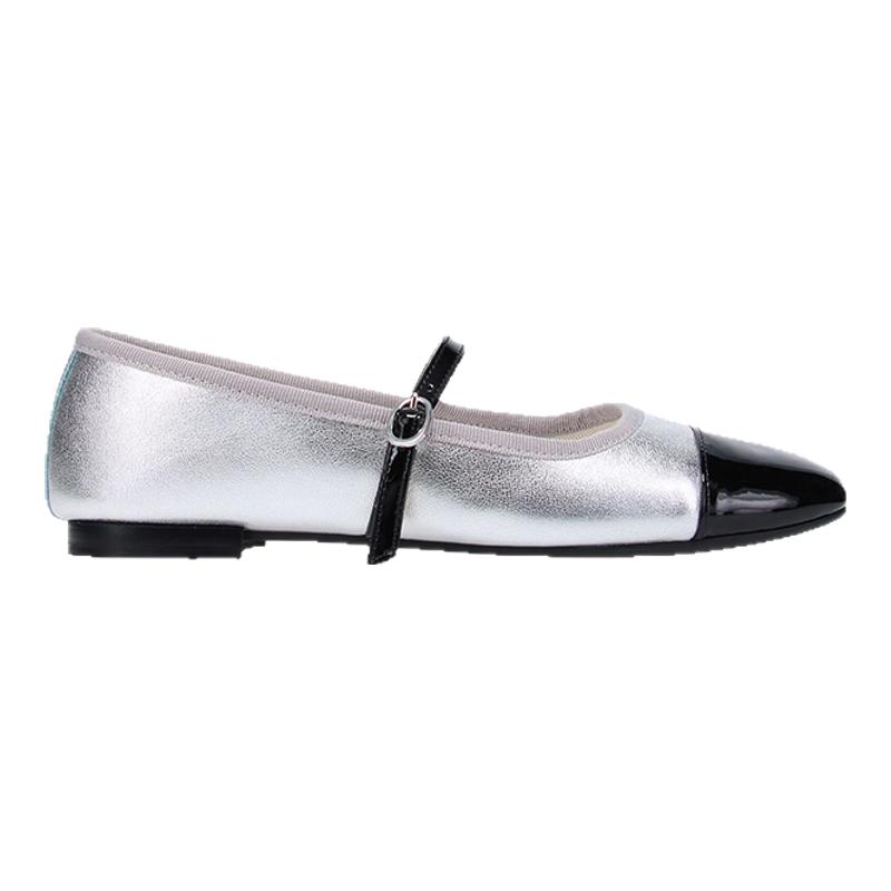 REPETTO麗派朵 GEORGIANA方頭膠底拼接平底瑪麗珍鞋2025春夏新款