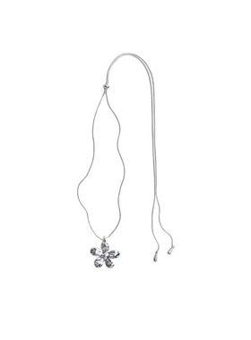 ins风抽拉花朵长款百搭毛衣链女