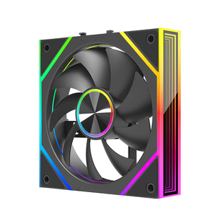 九尾狐积木PWM温控台式电脑主机箱散热风扇12CM无线拼接神光同步