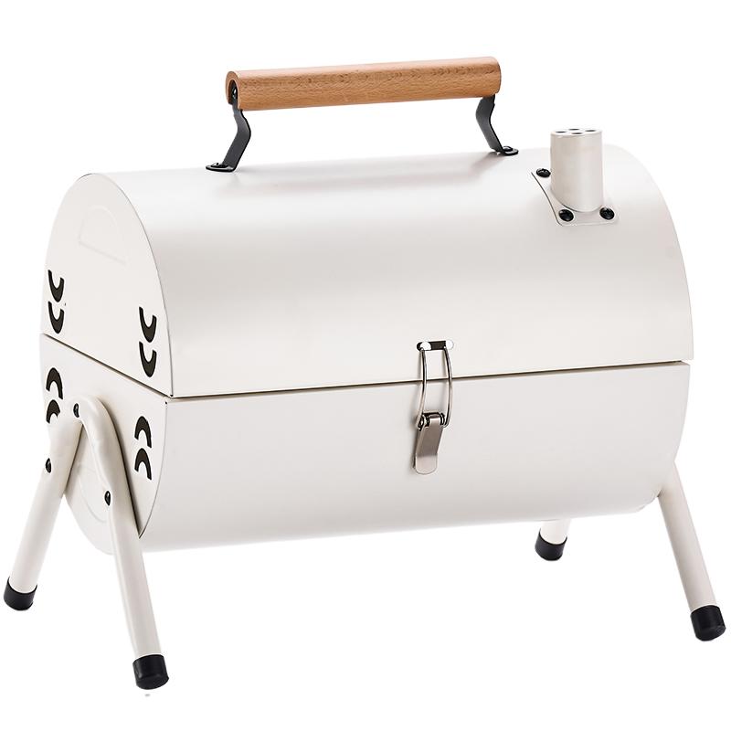 捷安玺烧烤炉户外便携式折叠圆筒双面烤肉烤串架子网红木炭碳烤炉