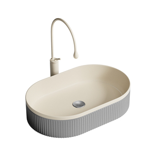 撞色系列洗面台上盆枪灰色双拼奶油彩色陶瓷艺术洗漱洗手洗脸面盆