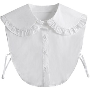 大翻领花边装饰领娃娃领假领子白色蕾丝小披肩毛衣衣领