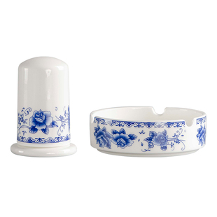 牙签筒2026新款家用陶瓷餐饮高颜值商用烟灰缸客厅办公室釉中彩